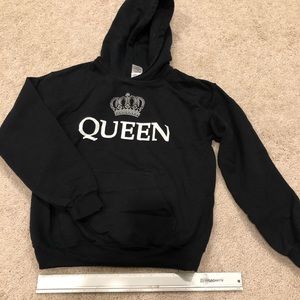 Women Black hoodie ( pure black)